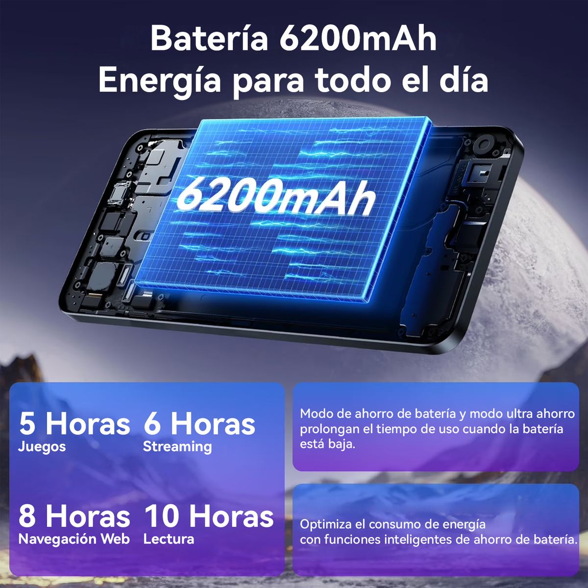 VIDITA - Tablet 10.1'' Android 15 30GB RAM 128GB Expandible 1TB WiFi 6 Con Teclado Mouse Funda