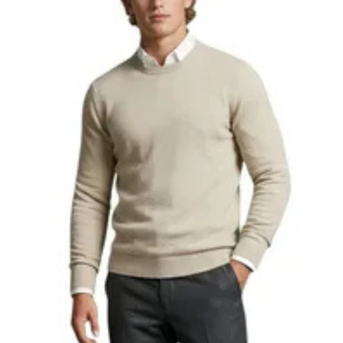 LOOK SHOP - Sweater Hombre Cuello Redondo, Pullover Clásico 7250