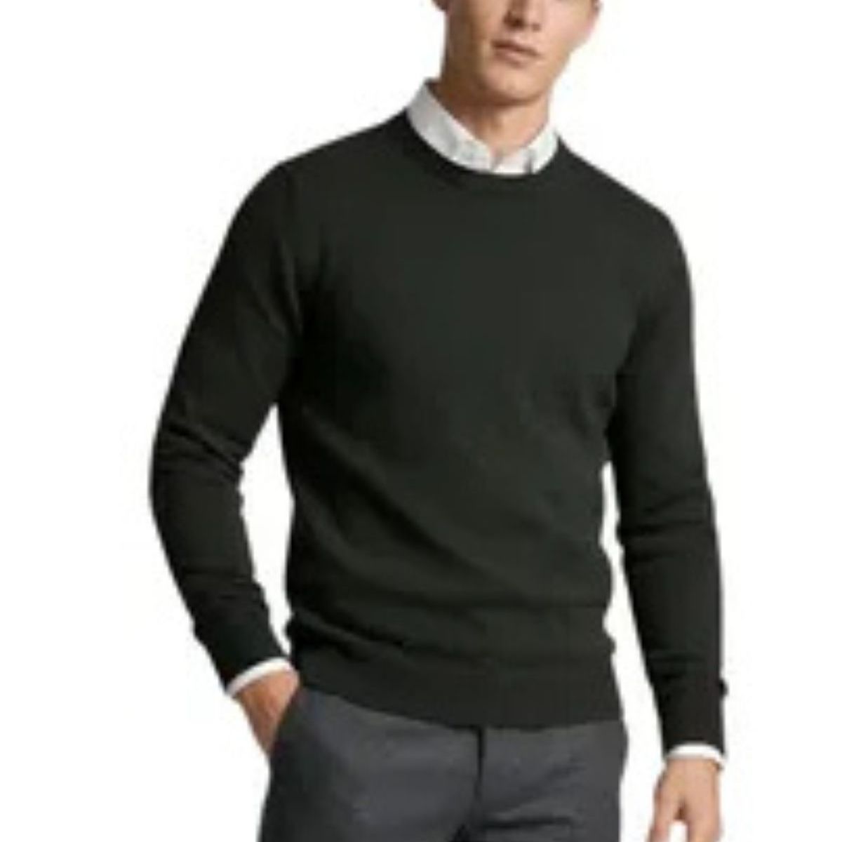 LOOK SHOP - Sweater Hombre Cuello Redondo, Pullover Clásico 7250