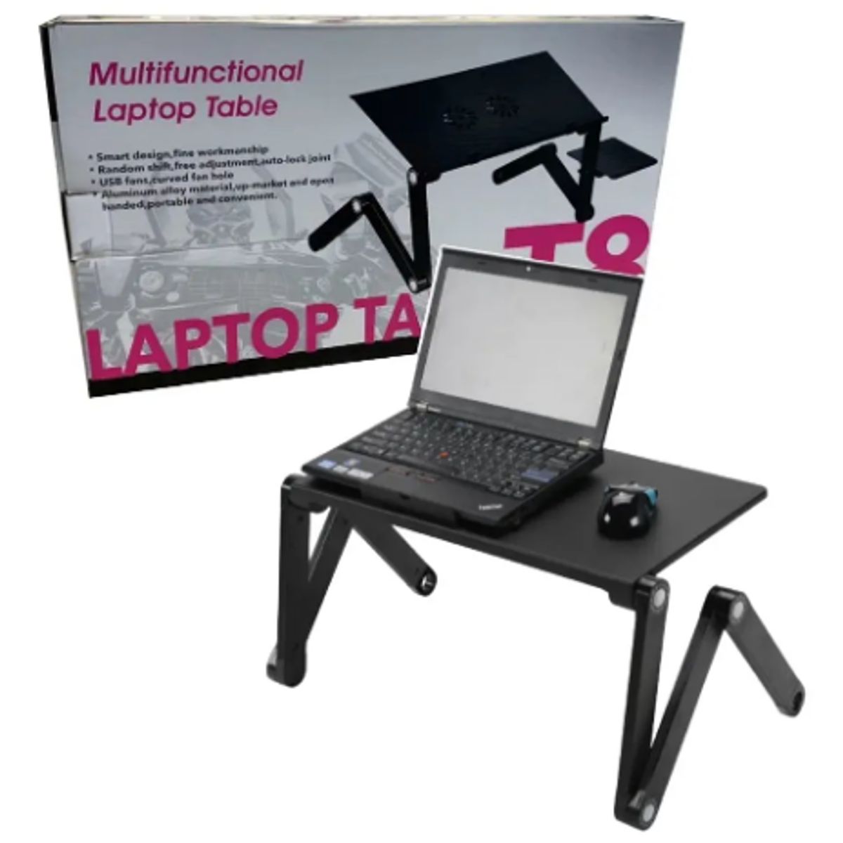 GENERICO - Mesa Para Laptop Notebook Plegable Cama 2 Ventiladores T8