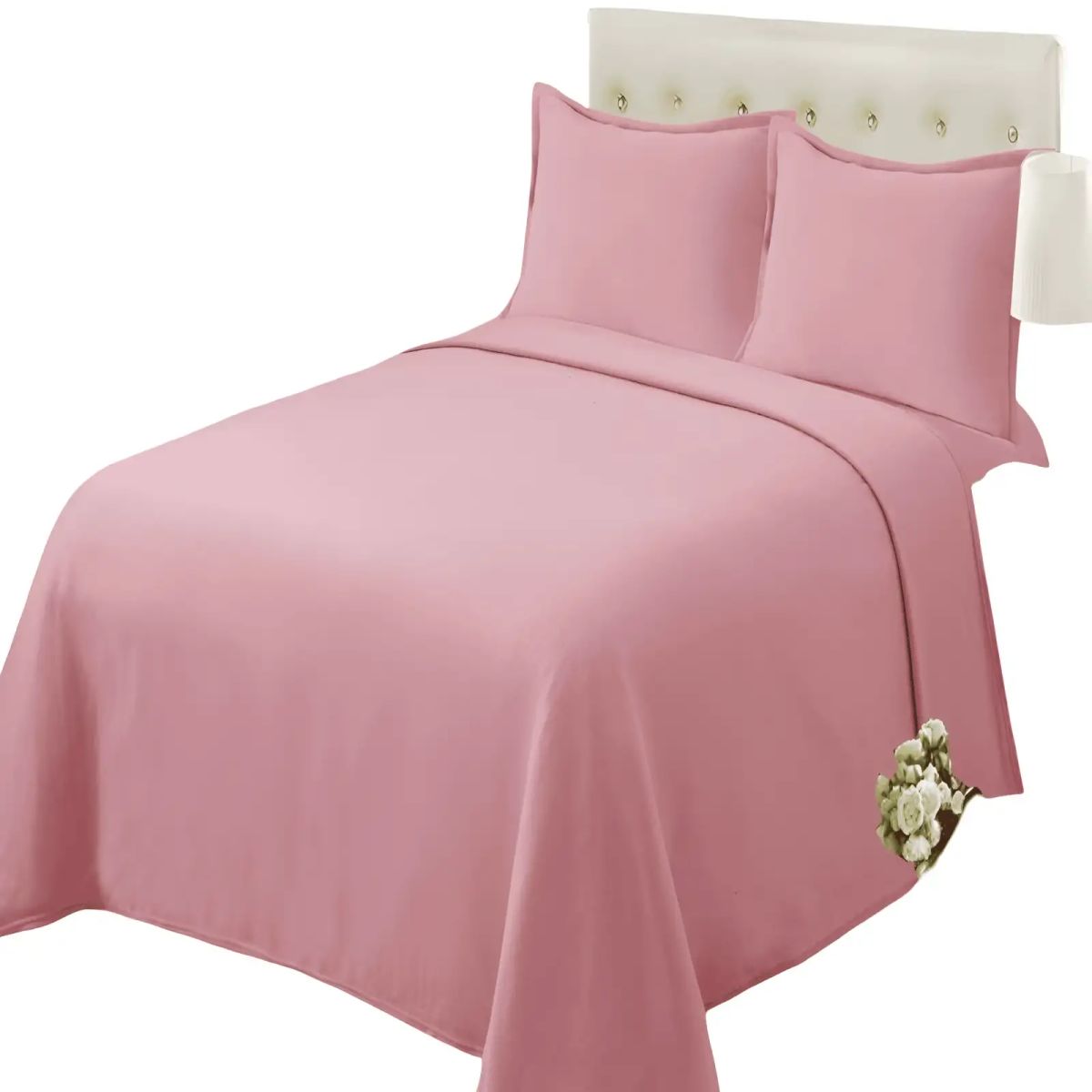 GENERICO - SABANA POLAR DE TEXTURA SUAVE  PLAZA Y MEDIA ROSA