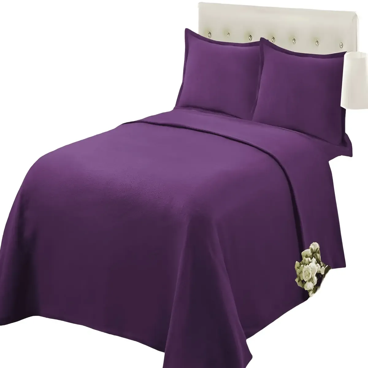 GENERICO - SABANA POLAR DE TEXTURA SUAVE  KING MORADA