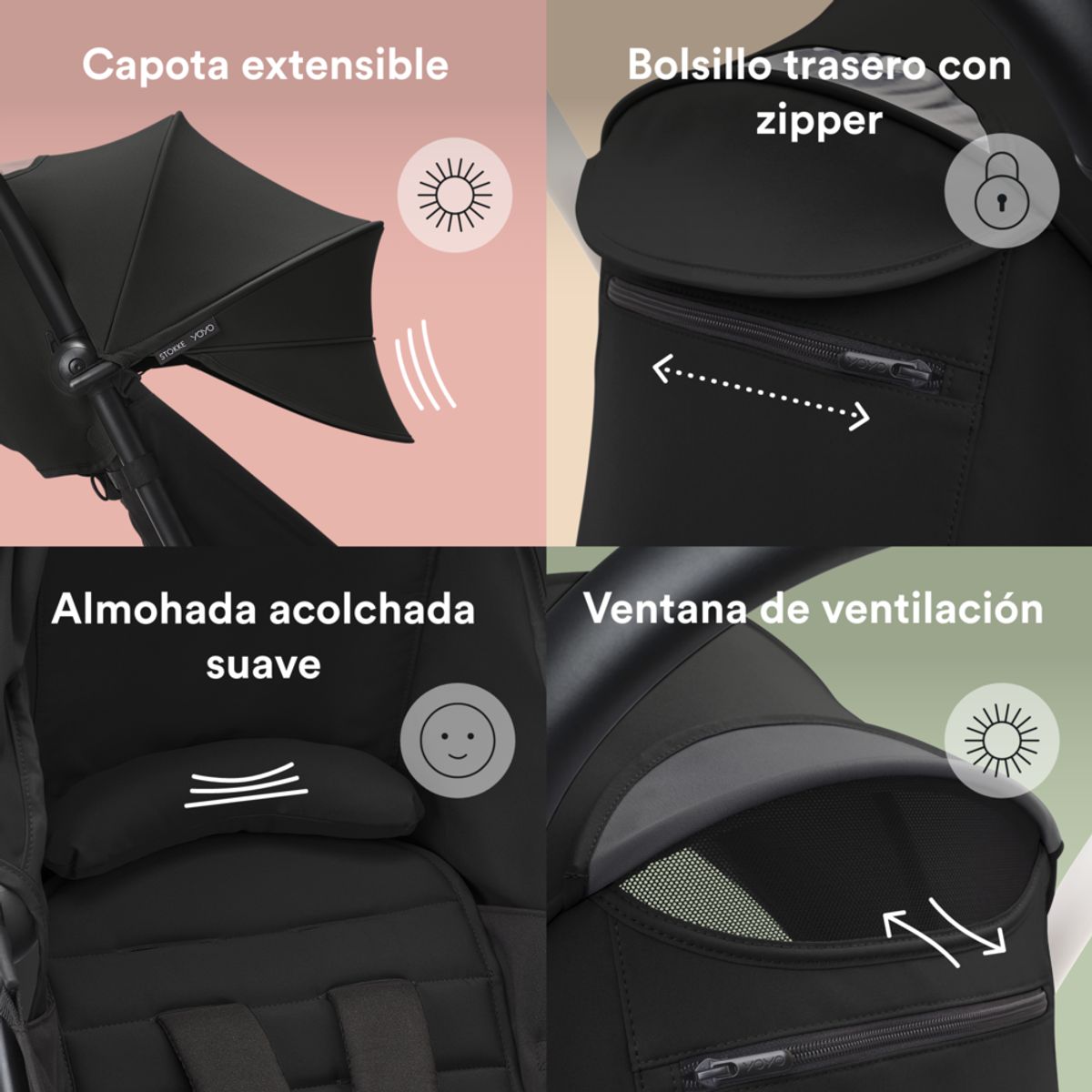 STOKKE - Asiento 6+ para Coche Ultracompacto Stokke® YOYO³ - Negro  YOYO by Stokke