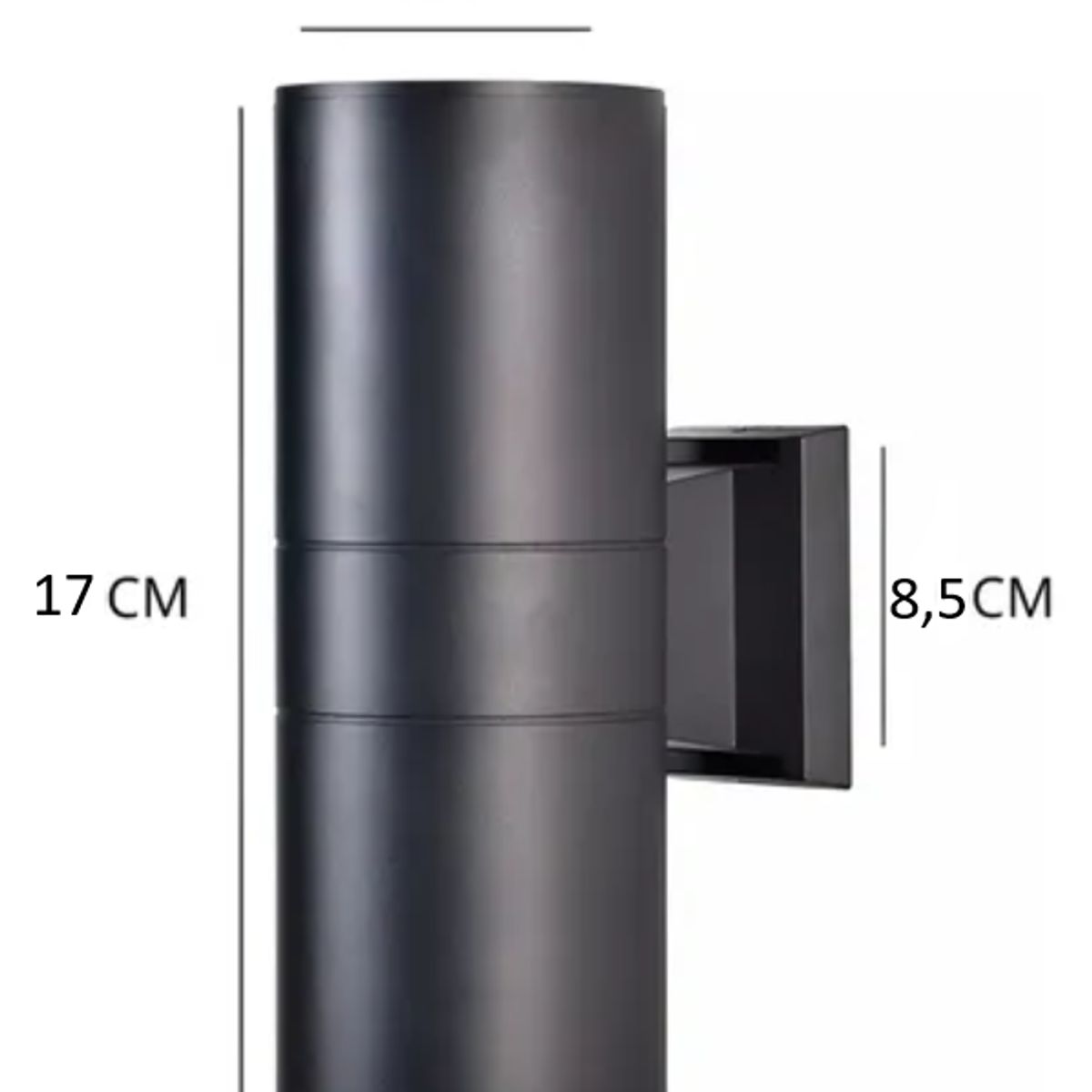 WANT - APLIQUE BIDIRECCIONAL PORTA GU10 IP54 NEGRO