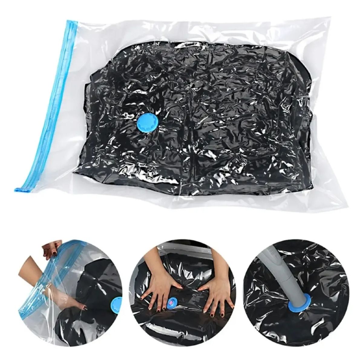 IRM - Bolsas Al Vacio Pack 6 Ropa 70x100 Comprimir Mantas Sabanas Organizador Hogar Resistente FIGOIMPORT