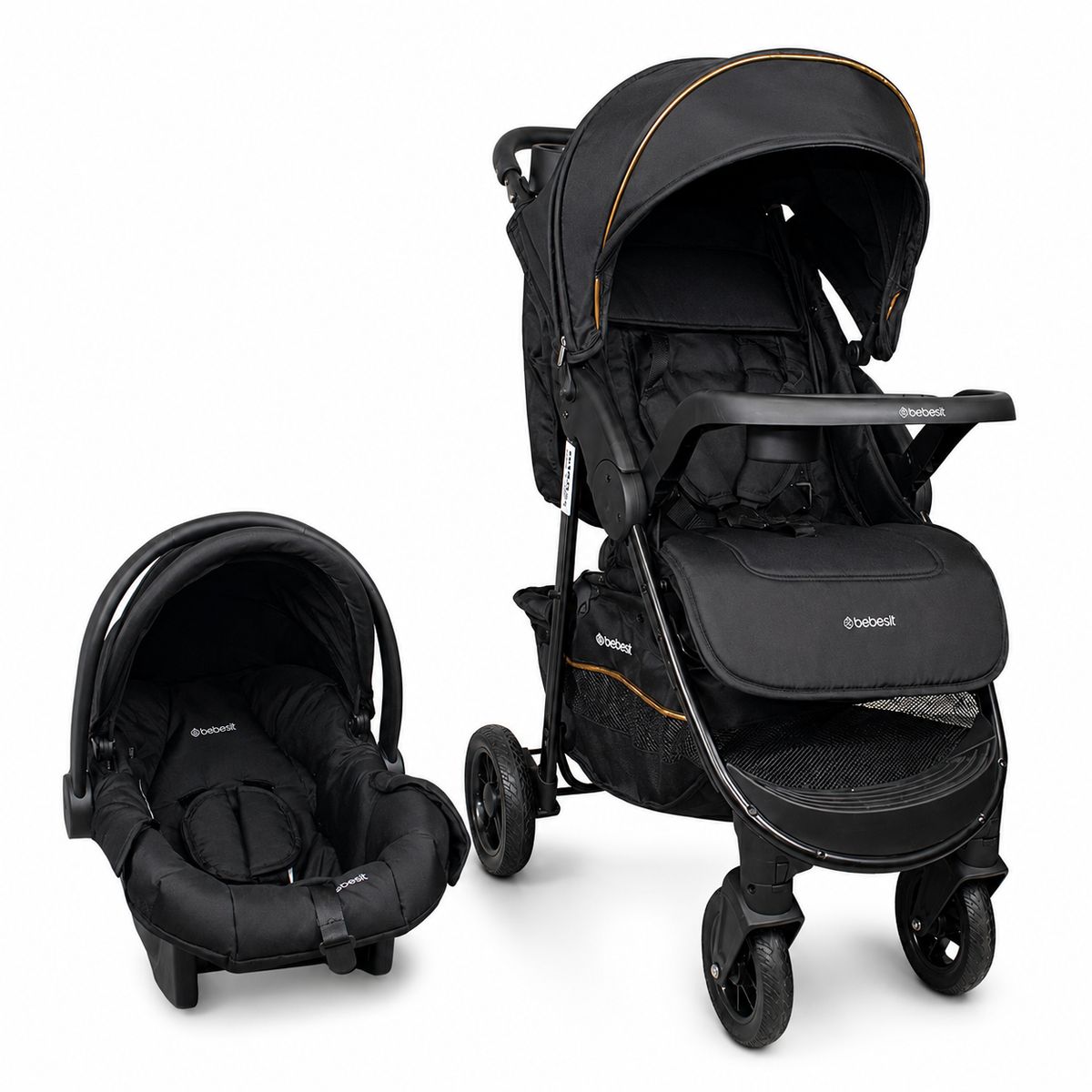 BEBESIT - Coche Travel Sienna Negro Gold
