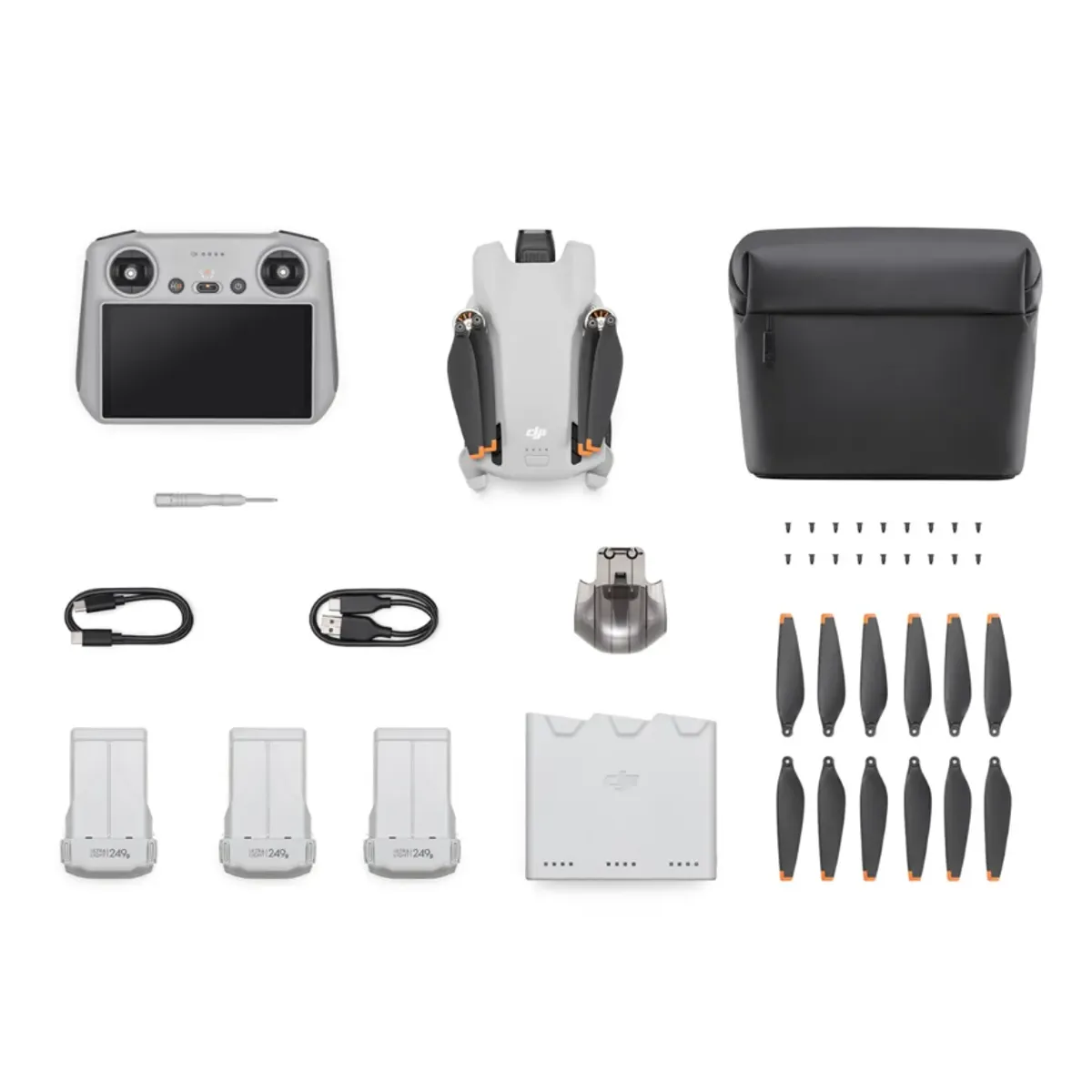 DJI - Drone DJI Mini 3 Fly More Combo con control DJI RC y pantalla integrada