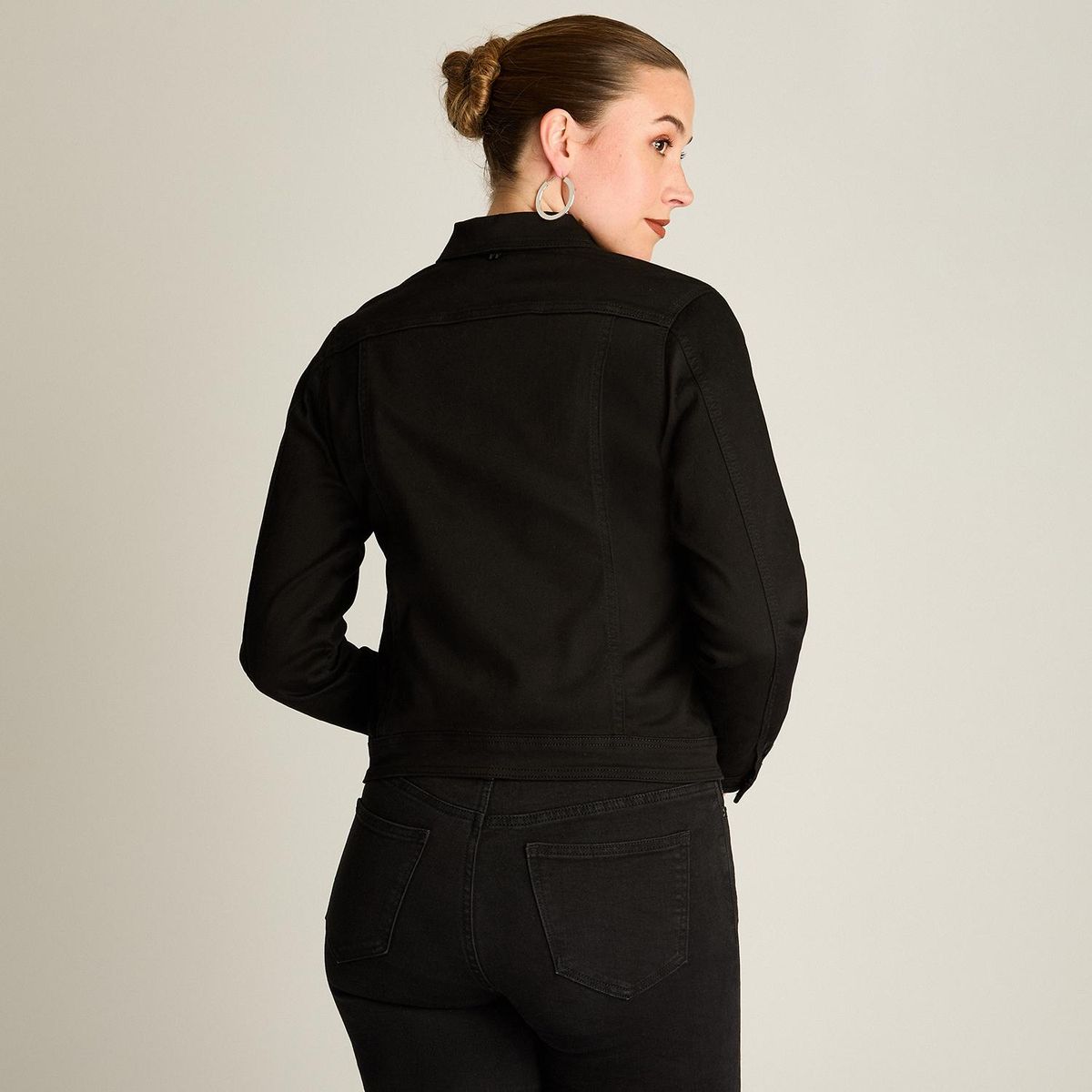 LORENZO DI PONTTI - Casaca Denim Mujer Negro