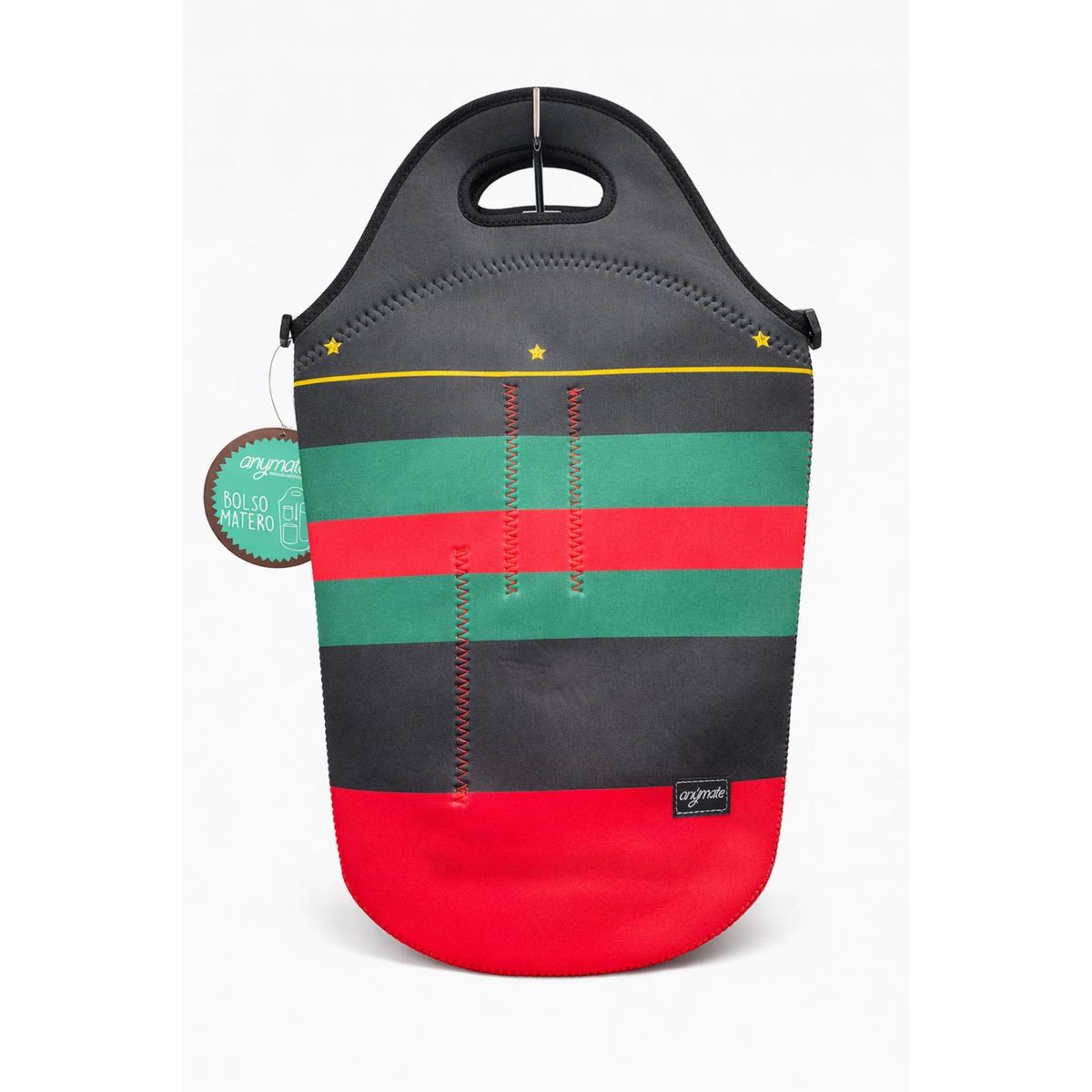 GENERICO - Pack Matero Country Premium Bolso+ Mate con Bombilla + Dispensador Anymate