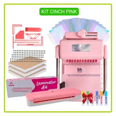 CINCH - KIT DE ENCUADERNADORA CICH PINK + LAMINADORA A4 KP08