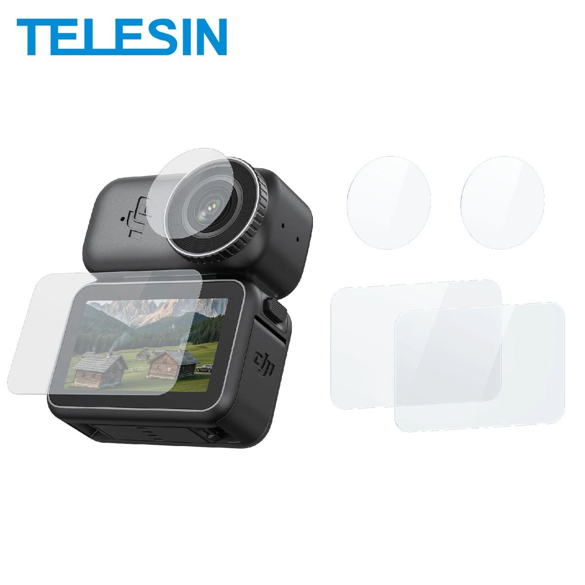 TELESIN - Láminas de vidrio Templado para DJI Osmo Nano Lente Pantalla