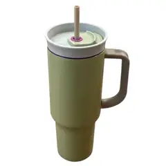 WAKESHOME - Vaso Térmico con Bombilla 1200 ml Acero Inoxidable Antiderrame
