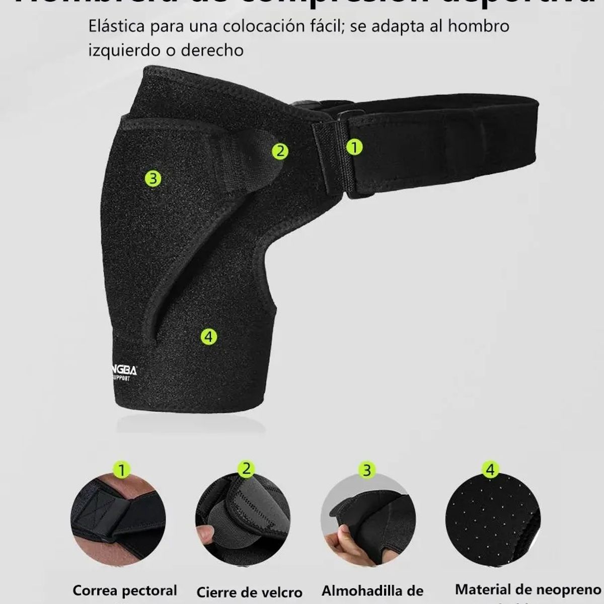 GENERICO - Soporte Terapéutico de Hombro Neopreno Premium  Ajustable, Ergonómico y Transpirable