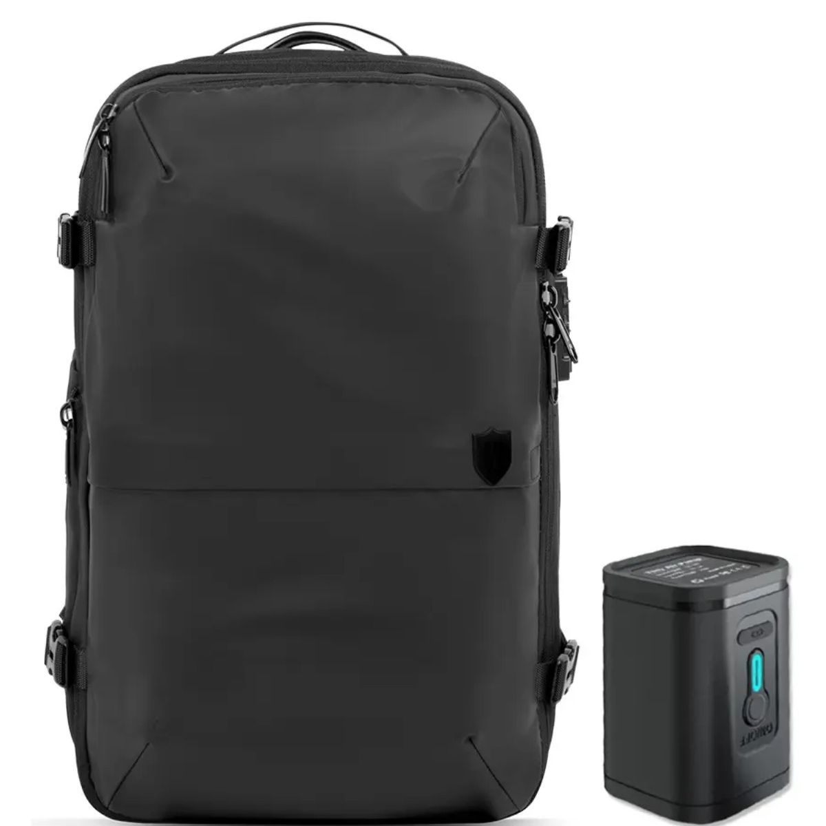 GENERICO - Pack Mochila De Viaje + Aspiradora Portátil  Bolsa De Compresión, Candado Labg