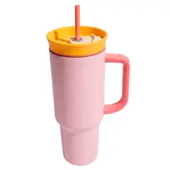 WAKESHOME - Vaso Térmico con Bombilla 1200 ml Acero Inoxidable Antiderrame