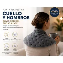 MOVI - Manta Terapéutica Cuello y Hombros - Alivio Natural de Dolores con Función Calor y Frío