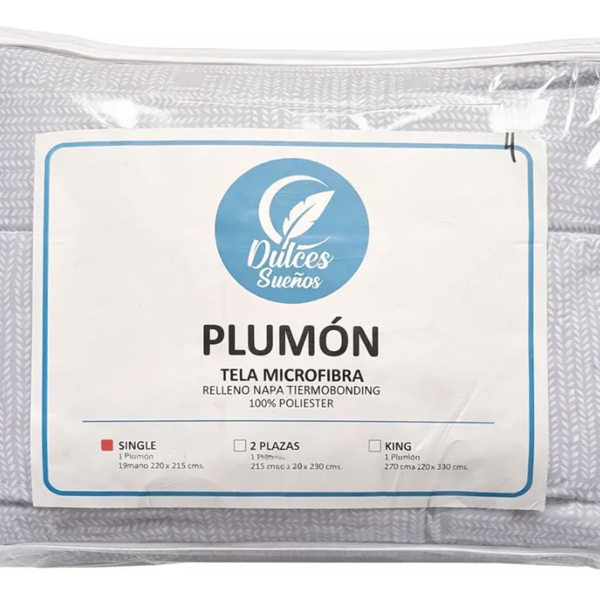 DULCES SUEÑOS - Plumón reversible Single 1plz Y 1.5plz Tisu