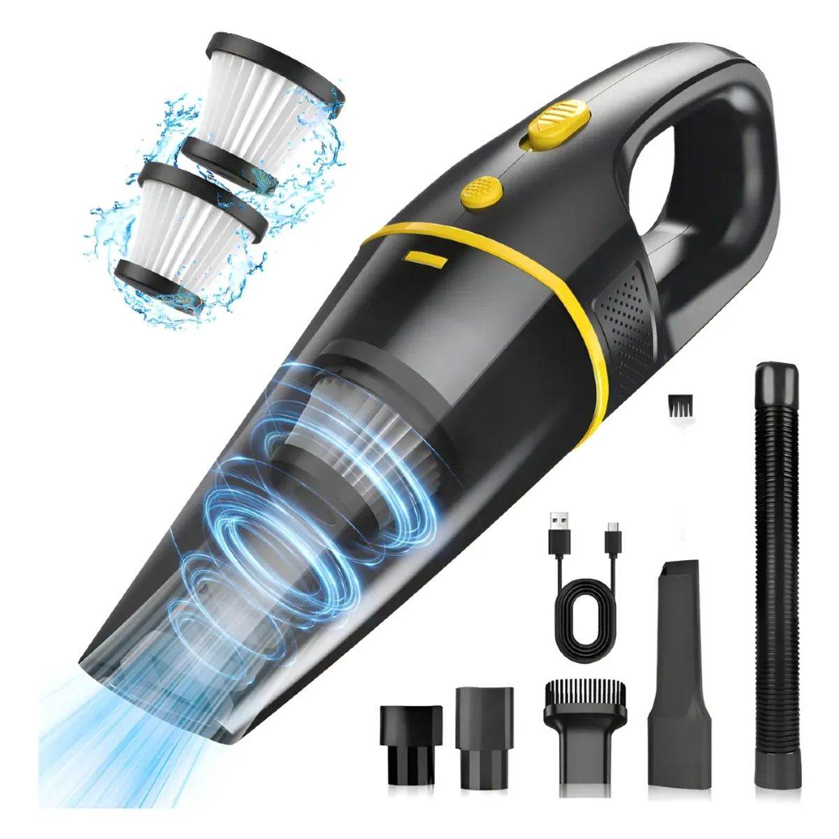 IRM - Aspiradora Para Auto 12v 120w Potente Portatil Limpieza Vehiculo Succion Rapida Calidad FIGOIMPORT