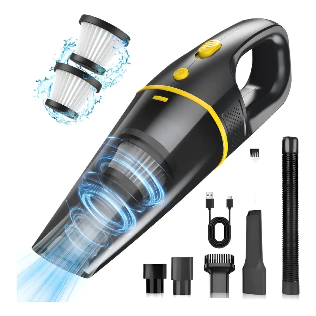 IRM - Aspiradora Para Auto 12v 120w Potente Portatil Limpieza Vehiculo Succion Rapida Calidad FIGOIMPORT