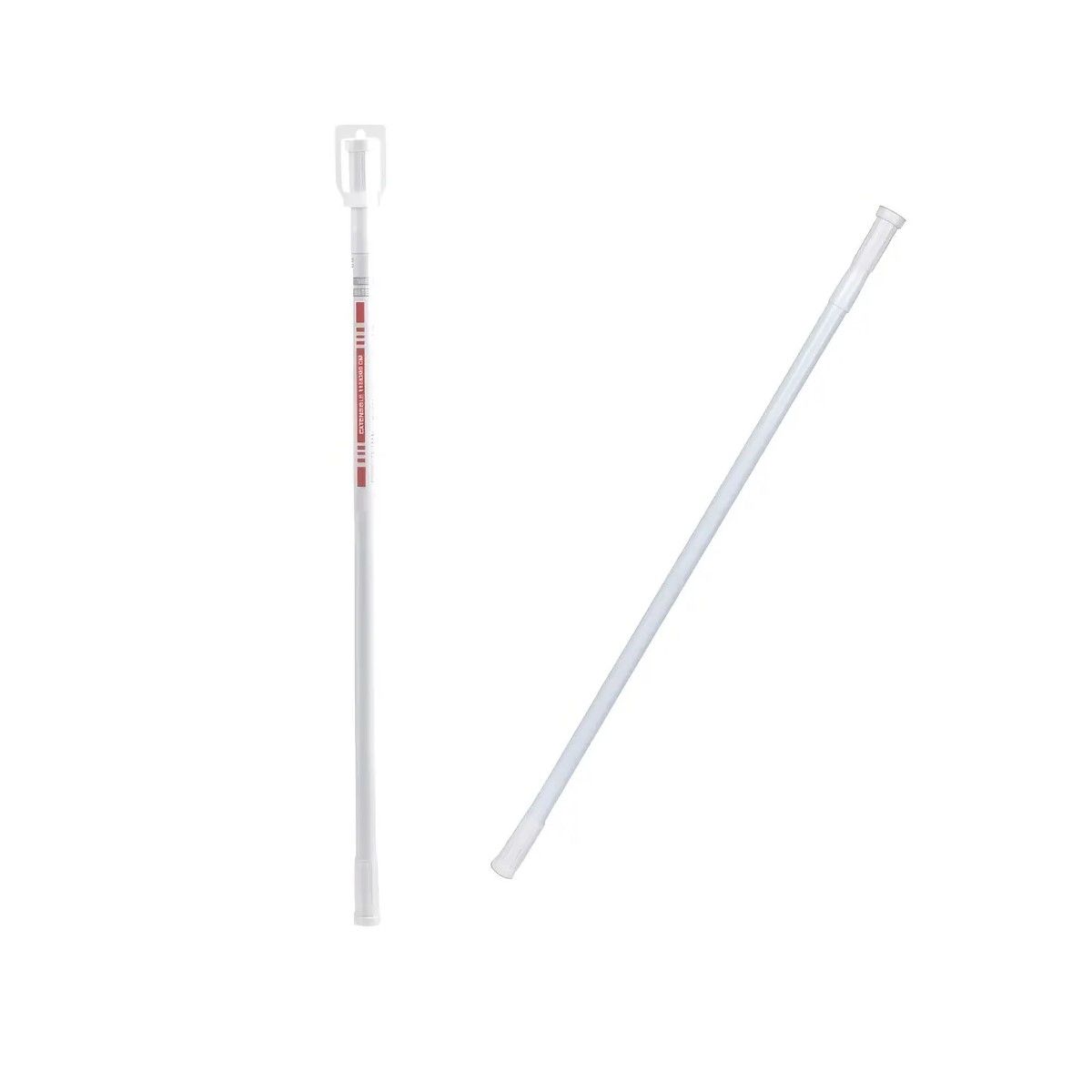 GENERICO - Barra Extensible 110-200 cm Acero Cromado Blanca Ideal Ducha BELUG