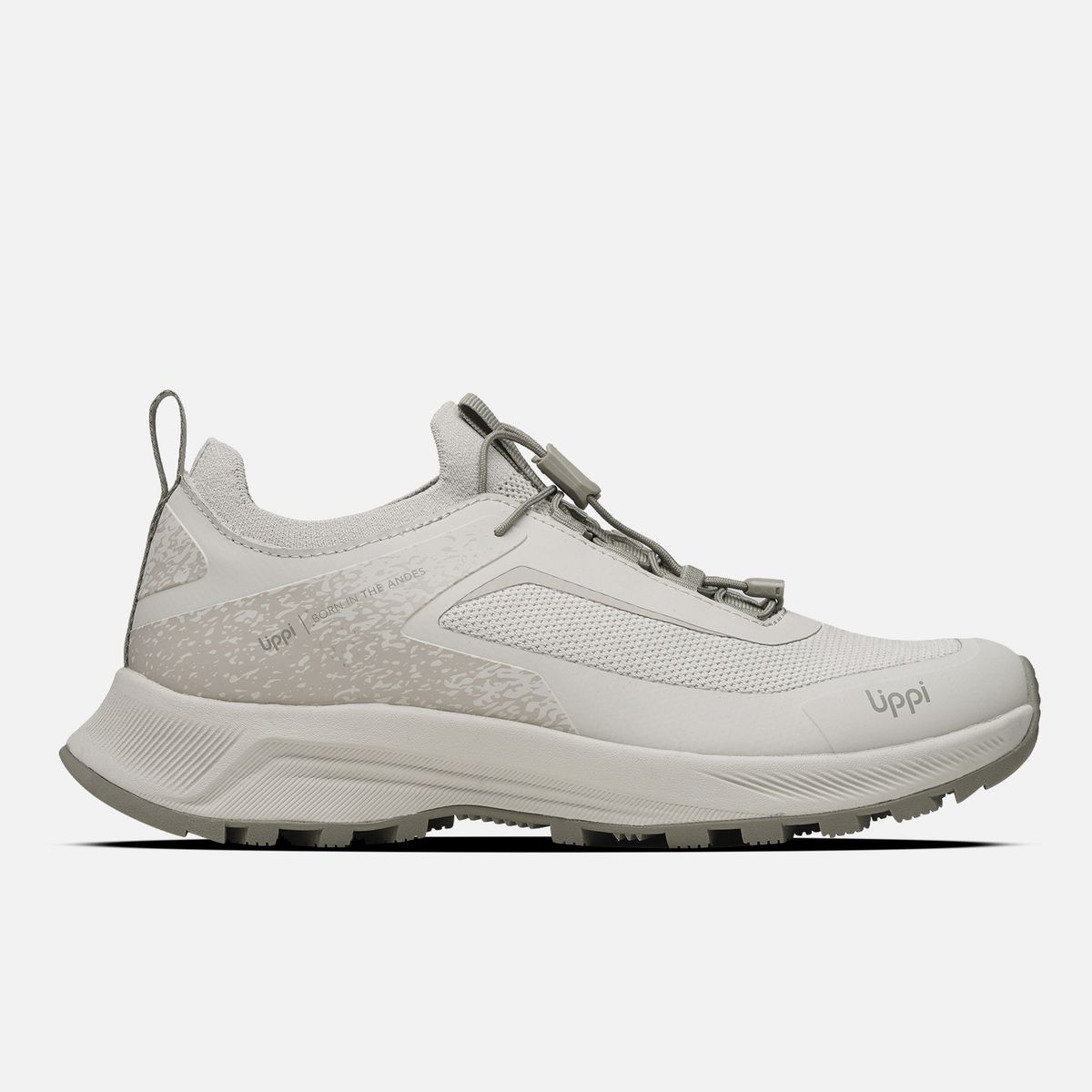 LIPPI - Zapatilla Mujer Light Knit Gris Claro Lippi