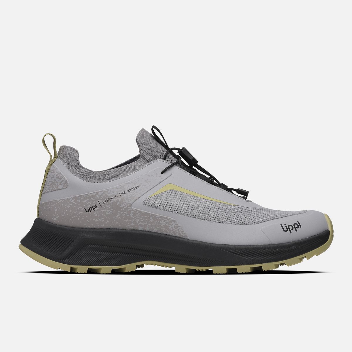 LIPPI - Zapatilla Hombre Light Knit Gris  Amarillo Lippi