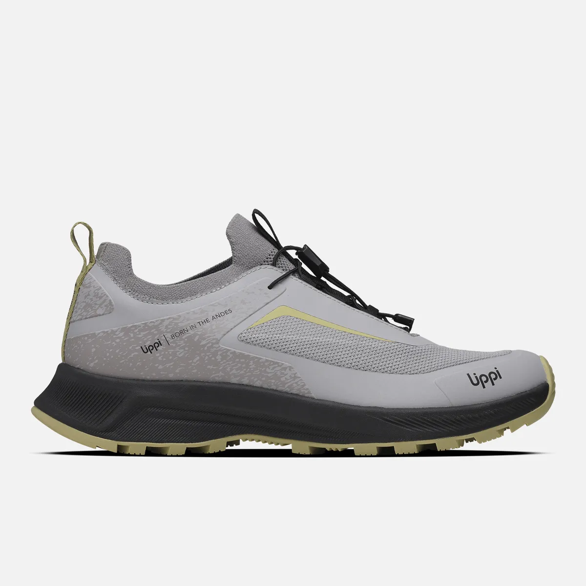 LIPPI - Zapatilla Hombre Light Knit Gris  Amarillo Lippi