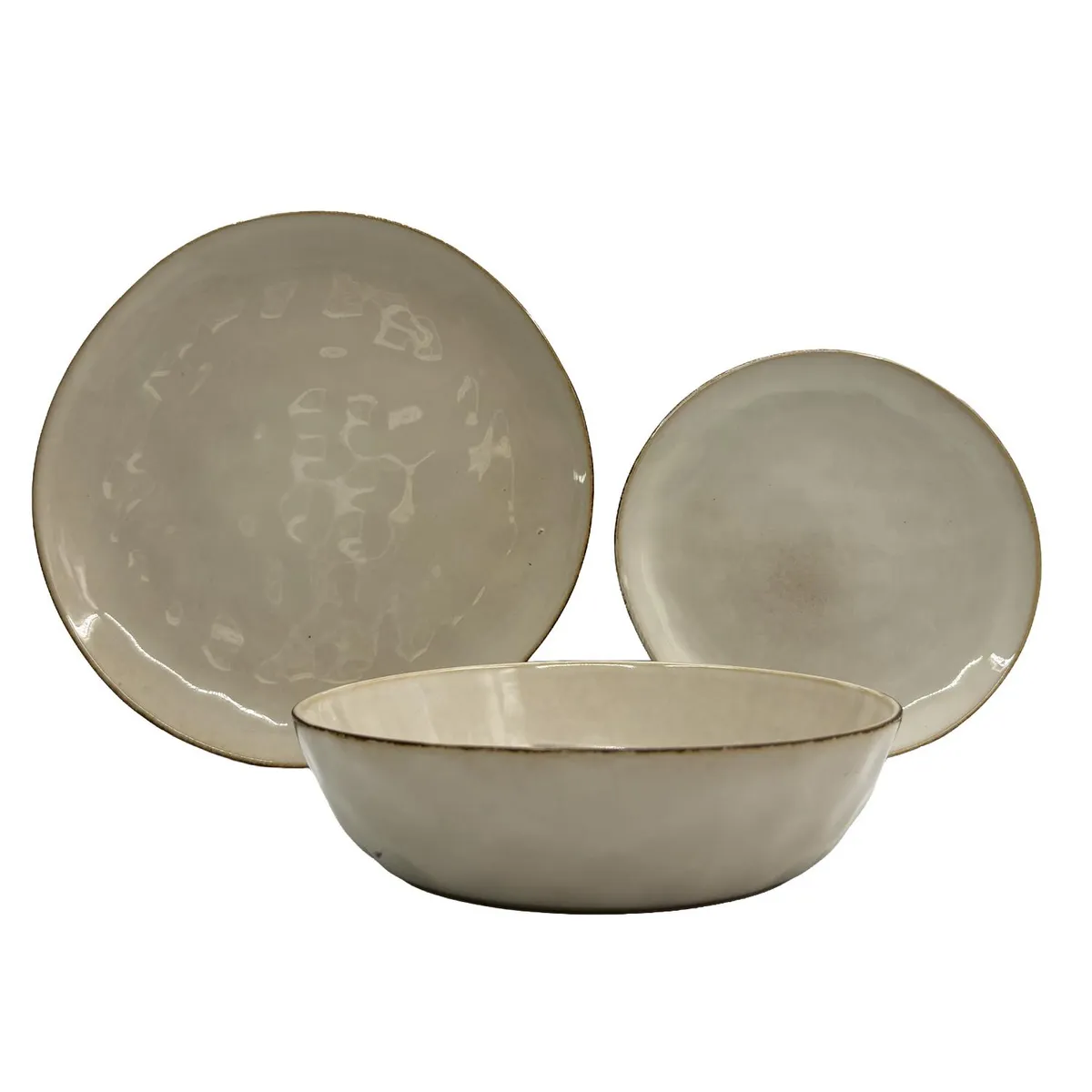 HOMEWELL - Vajilla Loza Sand Beige Set *1