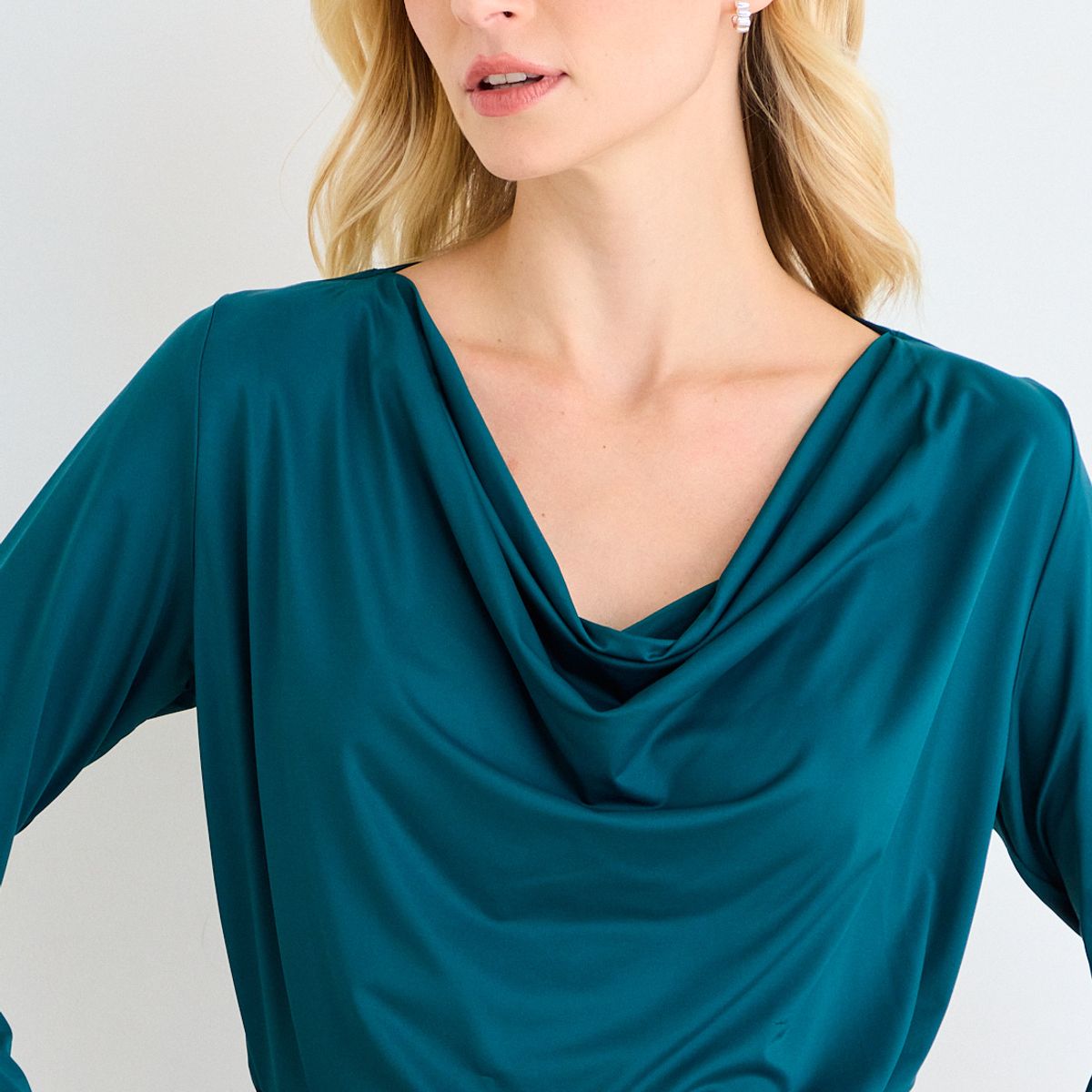 ASH - Polera Lisa Mujer Verde Azulado Ash