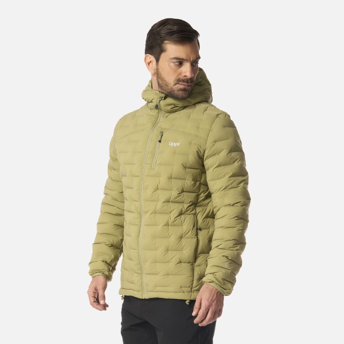 LIPPI - Chaqueta Hombre Ultimate Stretch Down Hoody Jacket Verde Lippi