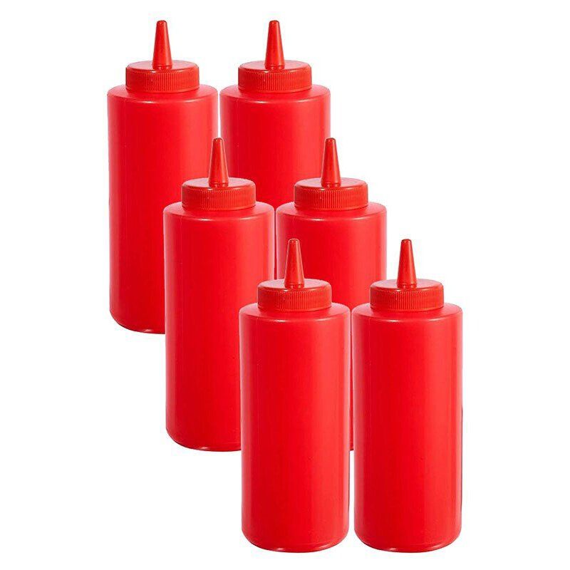 EKIPOTEL - Set 6 Unidades Dispensadores Plásticos Rojo