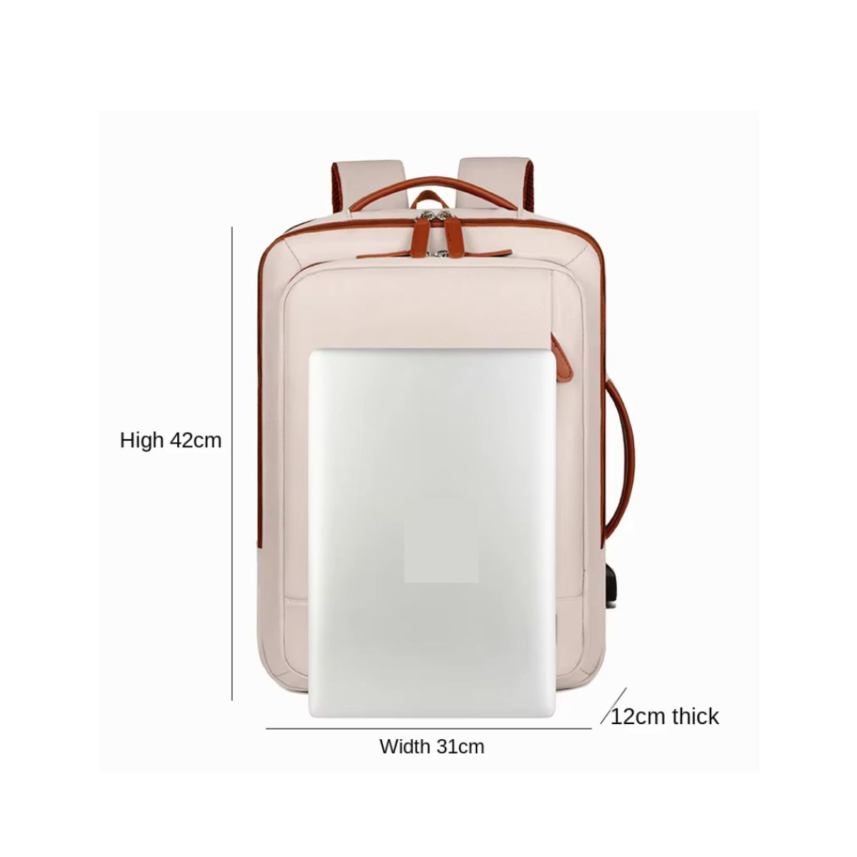 TIOZONEY - Mochila De Viaje Cabina Impermeable Equipaje De Mano Beige