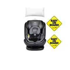 INFANTI - Silla Auto I-Giro 360 + 2 Letreros de Bebé a Bordo + Almohadilla Cervical