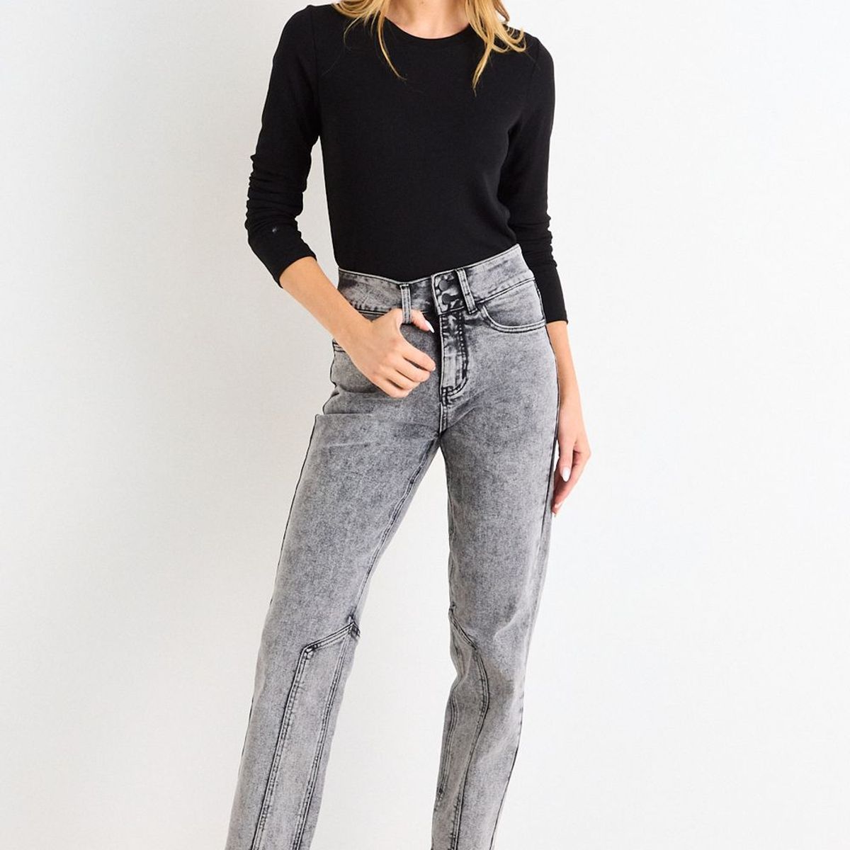 ASH - Jeans Recto Mujer Gris Ash