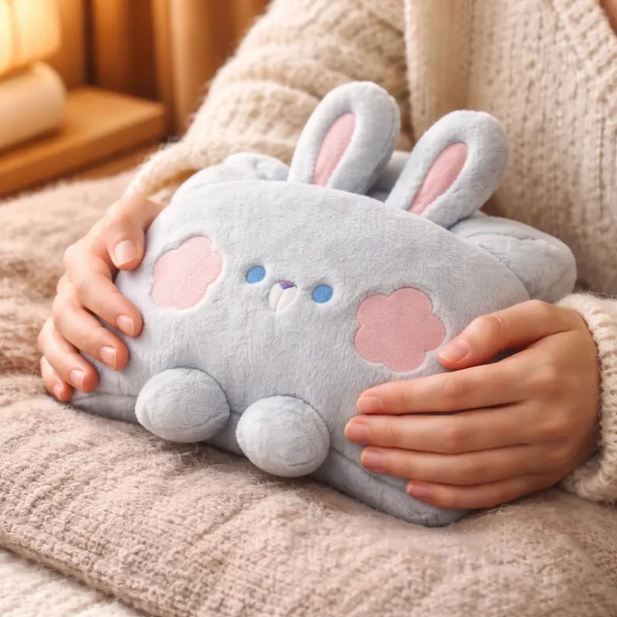 GENERICO - Guatero Eléctrico Calientamanos De Peluche Diseño Conejo Kawaii