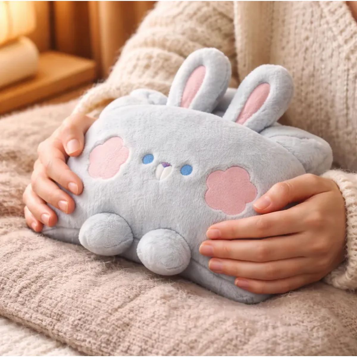 GENERICO - Guatero Eléctrico Calientamanos De Peluche Diseño Conejo Kawaii