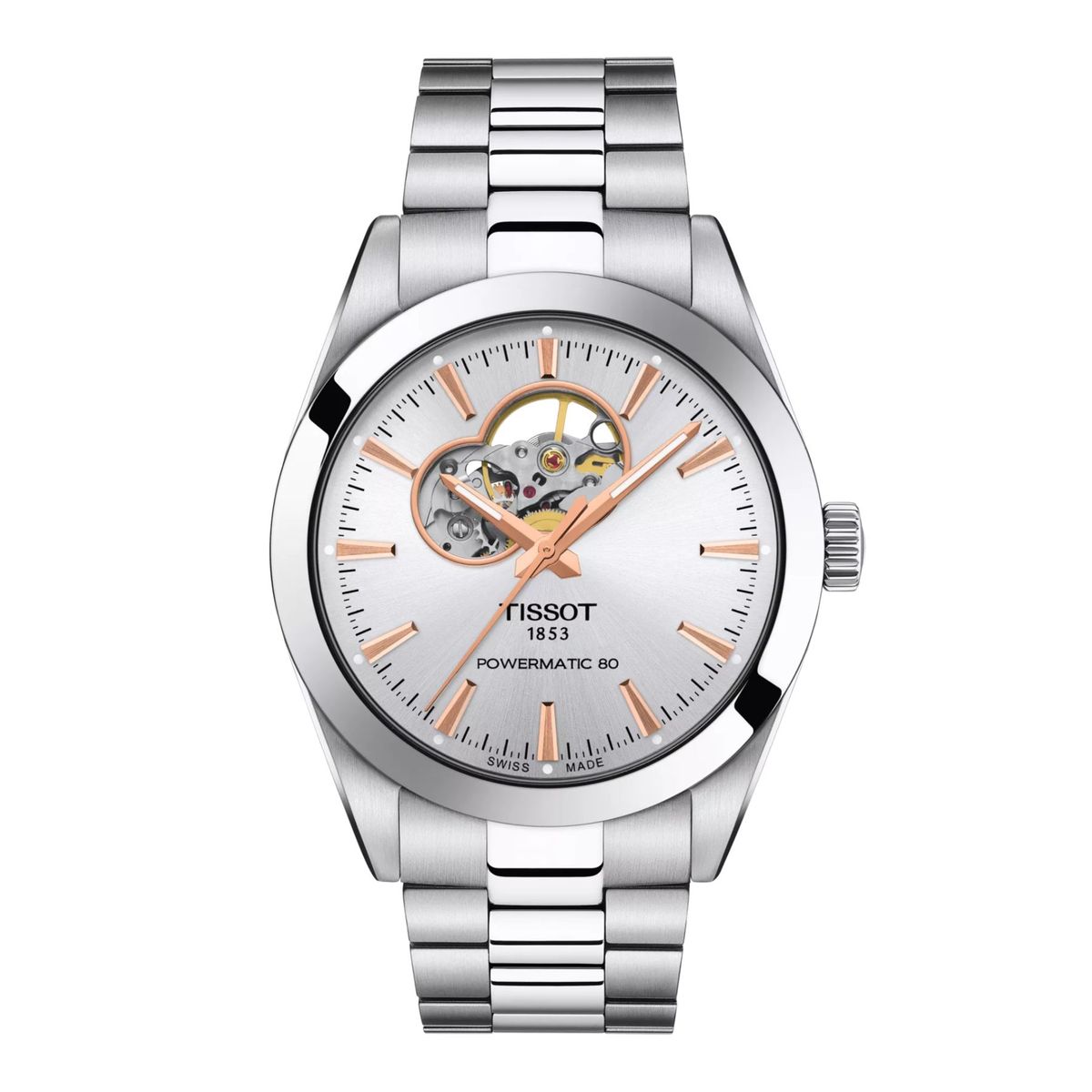 TISSOT - Reloj Tissot Gentleman Open Heart 40mm T1274071103101