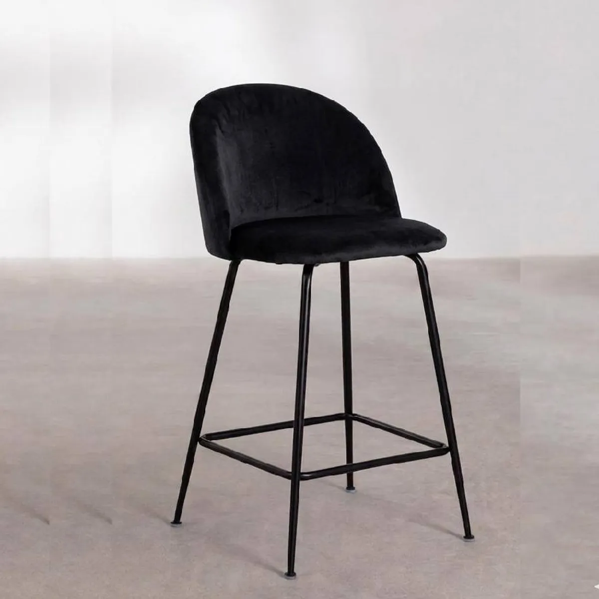 MOAD - Taburete Tokio Bar Felpa Black 66cm