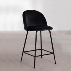 MOAD - Taburete Tokio Bar Felpa Black 66cm