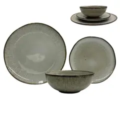 HOMEWELL - Vajilla Loza Olive Stone *1