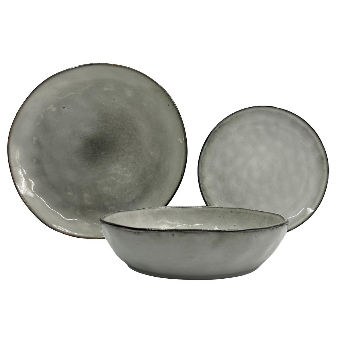 HOMEWELL - Vajilla Loza Smoke Grey Set *1