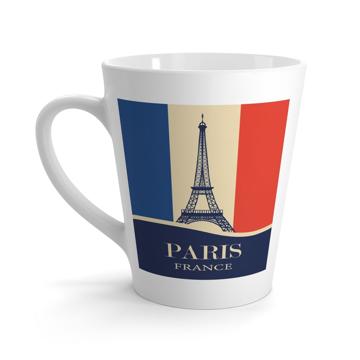 GENERICO - Set 4 Tazas Cónicas 12oz París Francia Anci Studio Premium