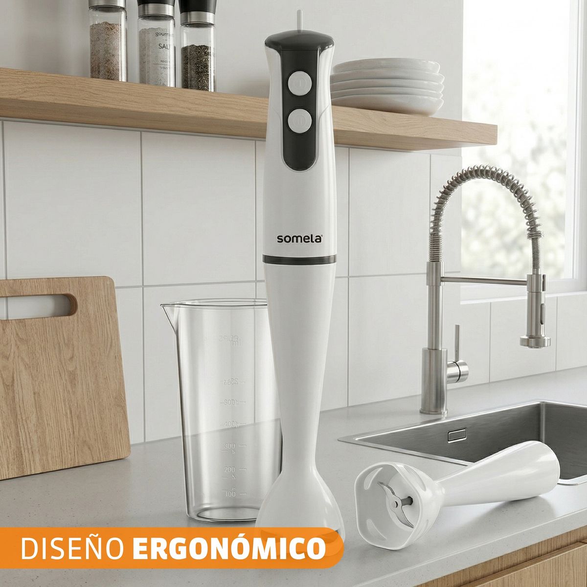 SOMELA - Minipimer Somela HB1905 EasyMix Blanco