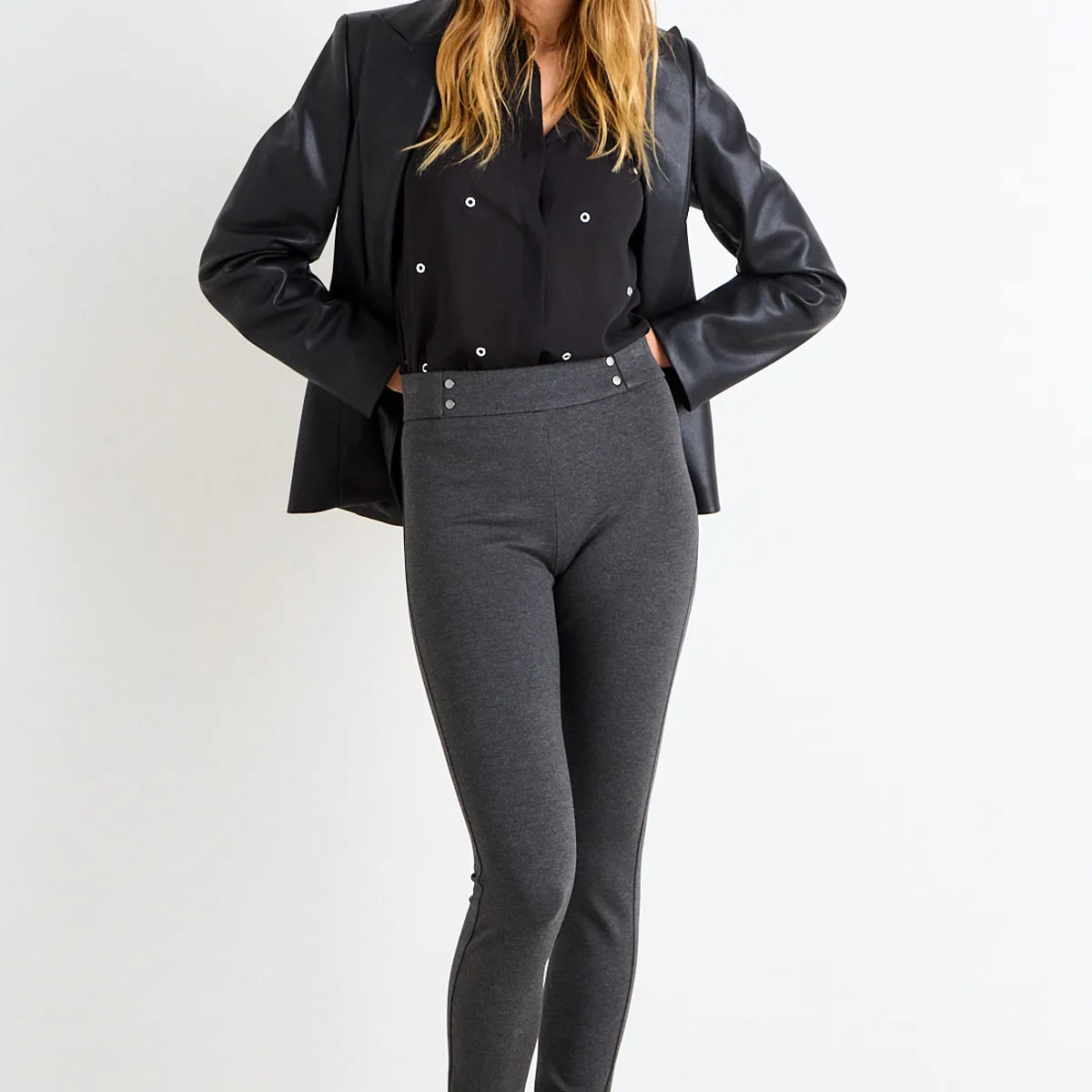 ASH - Calza Lisa Mujer Gris Ash