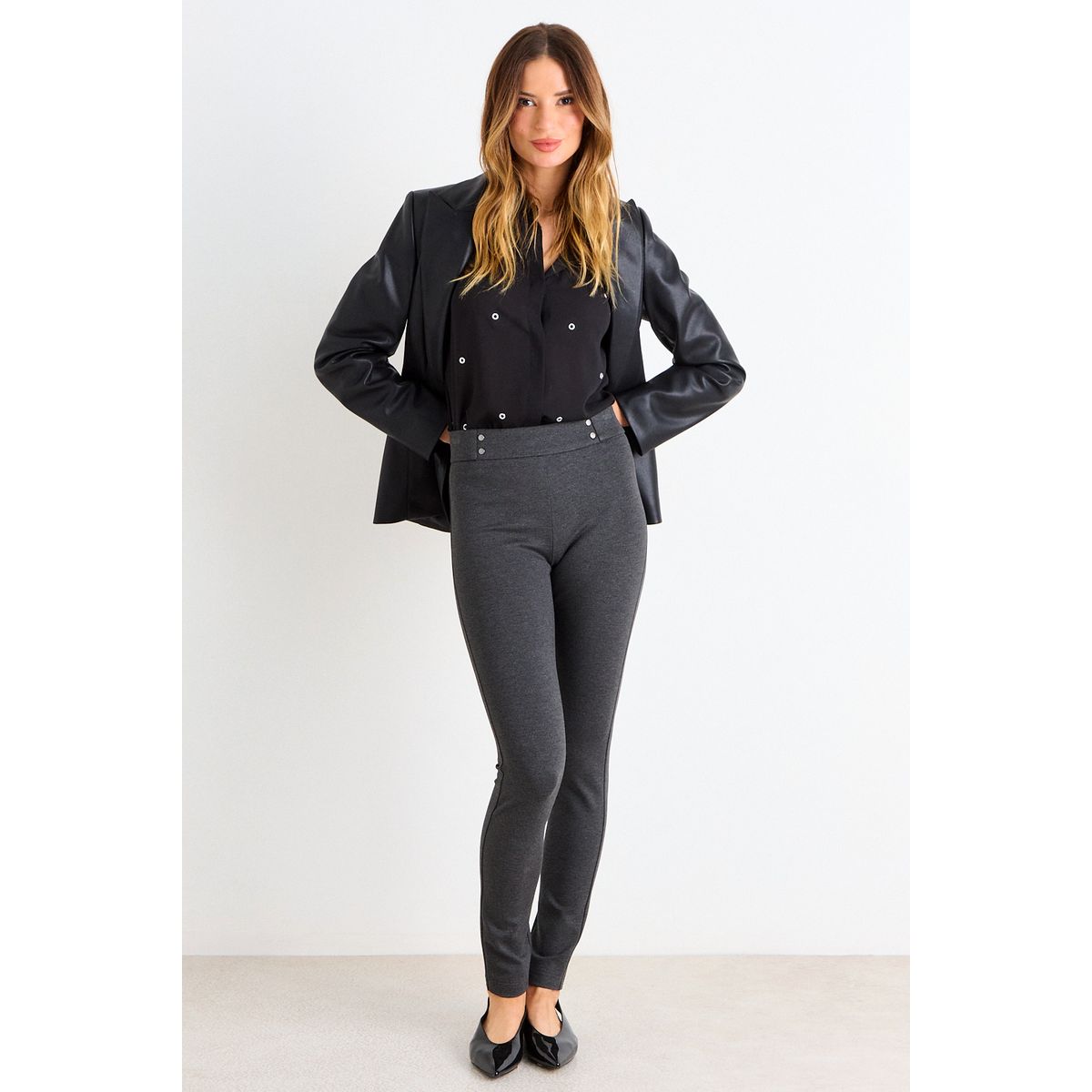 ASH - Calza Lisa Mujer Gris Ash