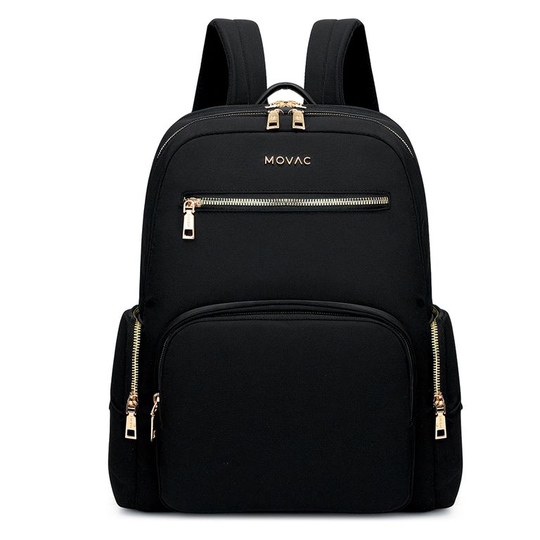 Mochila Mujer MOVAC Amaia Elegante Premium Impermeable Notebook 14" Trabajo Viaje Urbana Negro TALLA UNICA