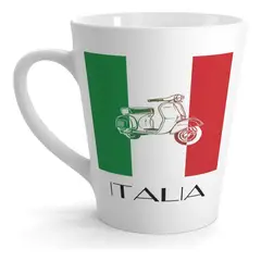 GENERICO - Set De 4 Tazas Italia Vespa 12oz Cerámica Premium Ancistudio