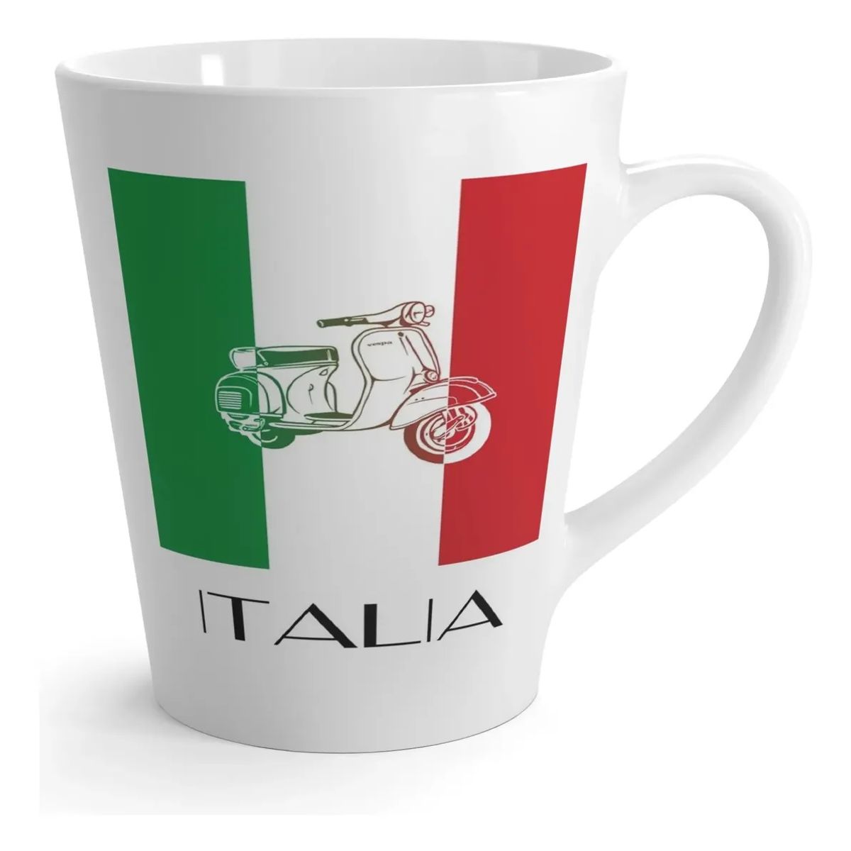 GENERICO - Set De 4 Tazas Italia Vespa 12oz Cerámica Premium Ancistudio