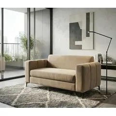 MUEBLES NATIVA - Sofa Bruma Beige 2 Cuerpos