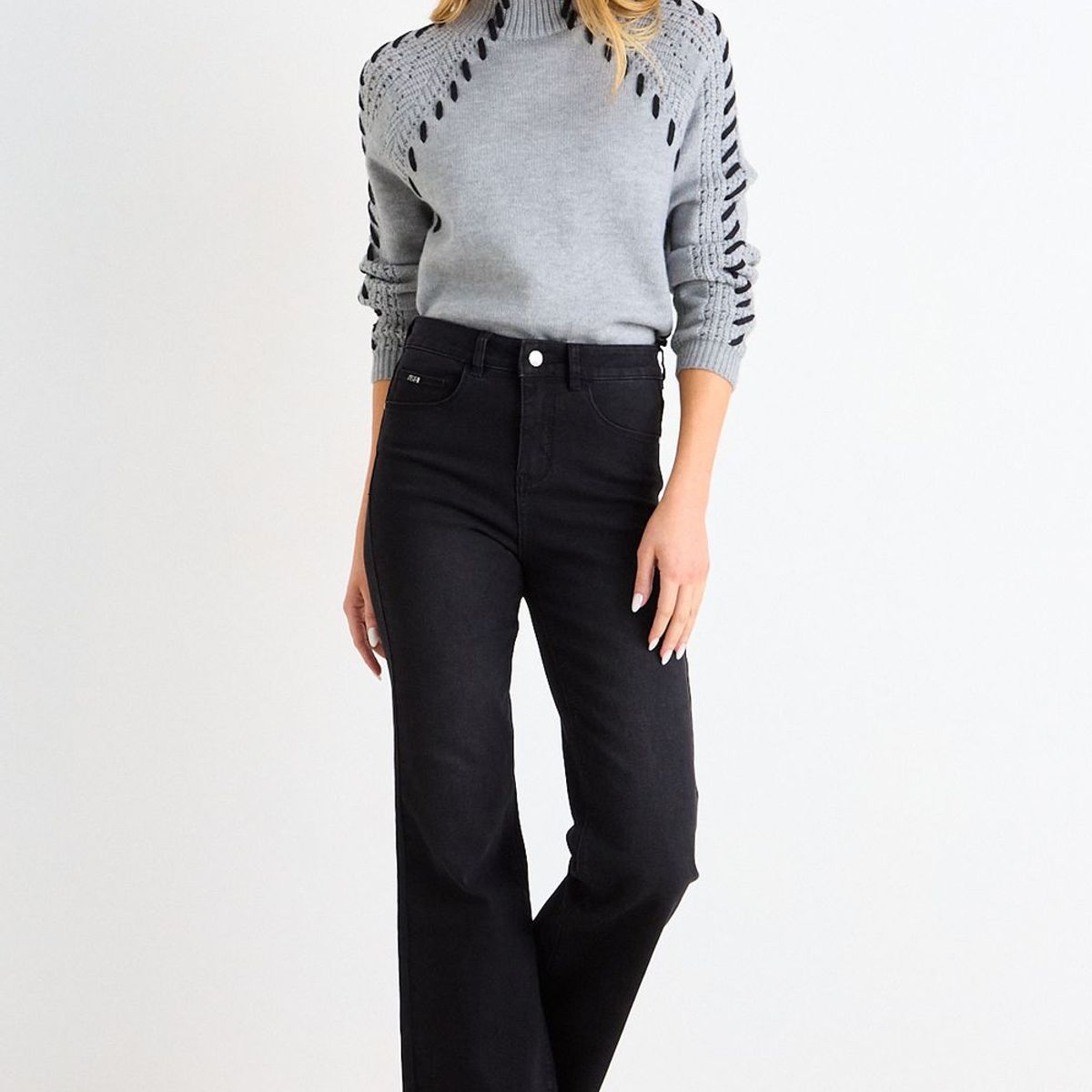 ASH - Flare Jeans Mujer Negro Ash